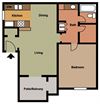 1 bed 1 bath floor plan